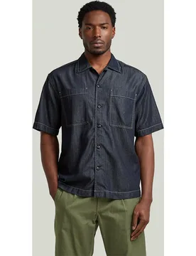 Camisa de hombre estilo Bowling de manga corta - G-Star - FashionsVida