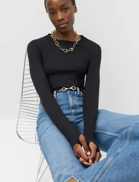 M&S Soft Touch Top Black female - M&S - FashionsVida