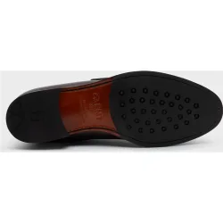 Zapatos monk de hombre de piel con hebilla