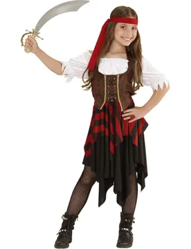 Abenteuerlustige Piratin Kinderkostüm für Mädchen bunt - female - Widmann - FashionsVida