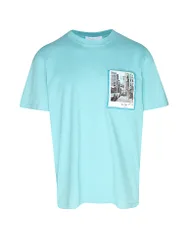 Helmut Lang Camiseta azul claro M