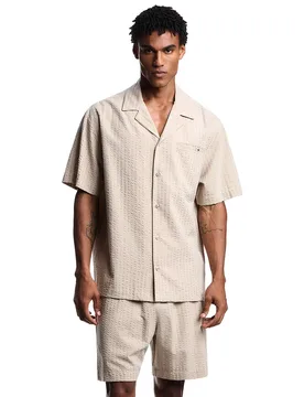 Emporio Armani Chemise à Manches Courtes Em000593_af20430 Stone M - Giorgio Armani - FashionsVida