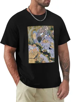 Conference of the Birds, Persian painting, 16th c. T-Shirt Casual Basic Street Style T-Shirt - Aliexpress - FashionsVida