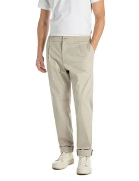 Mens Khaki Adhann Chino - Male - Beige - W36 L32 - Replay - FashionsVida