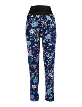 Blumenhose mit Komfortbund "Elly" blau XXL Damen - wedolina - FashionsVida