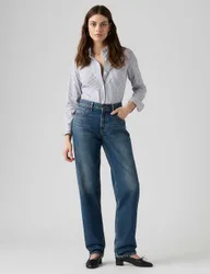 Taper Ankle Grazer Jeans Mid Blue female