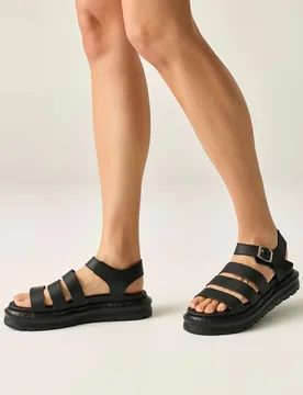 Porto Strappy Flat Sandals Black female - Regatta - FashionsVida