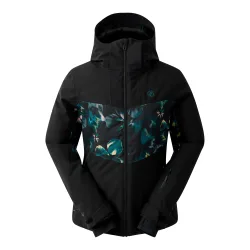 Womens/ladies Iced Waterproof Ski Jacket (Black/electric) - Size 18 Uk