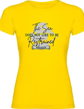 Restrained Short Sleeve T-shirt Yellow M Women - Kruskis - FashionsVida