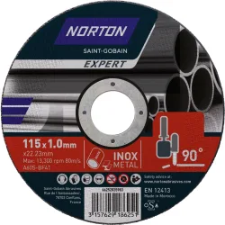 Discos de corte para acero e inox de 115 × 1,0 mm