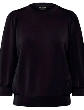 Blusa A Maniche 3/ Tenny Black M - Selected - FashionsVida