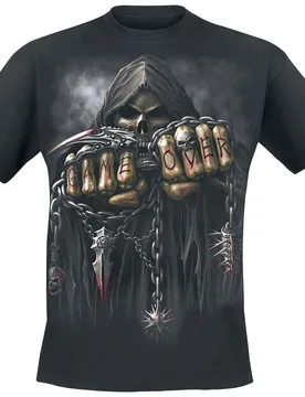 Gothic T-Shirt - Game Over - S bis 4XL - für Männer - Größe 3XL - schwarz - Männer - male - Spiral - FashionsVida