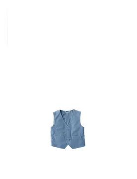 Gilet scollo a V AZZURRO POLVERE 9M - minibanda - FashionsVida