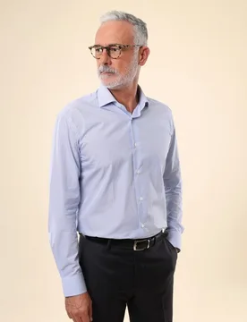 Camisa de hombre soft slim de lunares en - Wickett Jones - FashionsVida