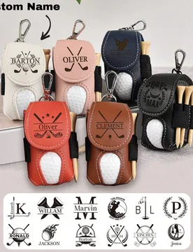 Bolsa de golf de cuero personalizada, bolsa de viaje de golf personalizada con soporte para bolas y etiqueta grabada, regalo de accesorios de golf pro - Shein - FashionsVida