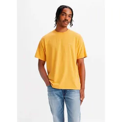 Maglietta A Maniche Corte Con Collo A V Red Tab Garment Dye Ochre S