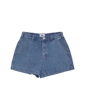 Pantalone Corto Donna W Dania Short Light Indigo - OBEY - FashionsVida