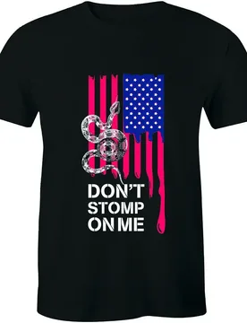 Don't Stomp on Me - American Flag Snake T-Shirt New 100% Cotton O-Neck Summer Short Sleeve Casual Mens T-shirt Size S-3XL - Aliexpress - FashionsVida