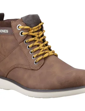 Denver Polyurethane Mens Cappuccino Boots - Brown - Size Uk 10 - Jack & jones - FashionsVida