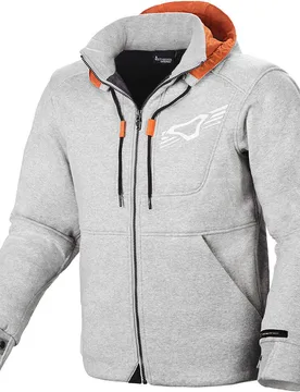 Felpa con cappuccio Moto District Light Grigio taglia XL - Macna - FashionsVida