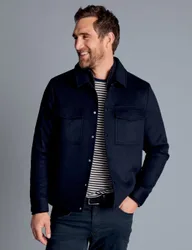 Pure Wool Harrington Jacket Navy male