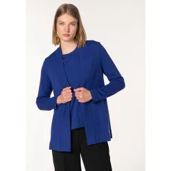 Chaqueta de mujer de punto liso sin abotonar