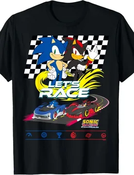 Sonic Racing CrossWorlds Shadow the Hedgehog Gift T shirt for man Large size Tops Anime Graphic Print Y2k Clothes Cartoon Tee - Aliexpress - FashionsVida
