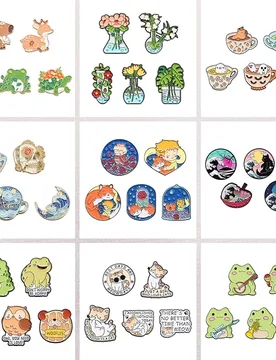 Pcs Sets Cartoon Anime Boy and Fox Enamel Pins Funny Cute Animal Plant Art Oil Painting Brooches Lapel Badge Jewelry Gifts - Aliexpress - FashionsVida