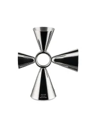 Misurino da bar Quadri Combo Jigger in acciaio inox argento
