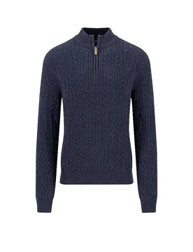 Troyer Pullover dunkelblau L Herren - FYNCH-HATTON - FashionsVida