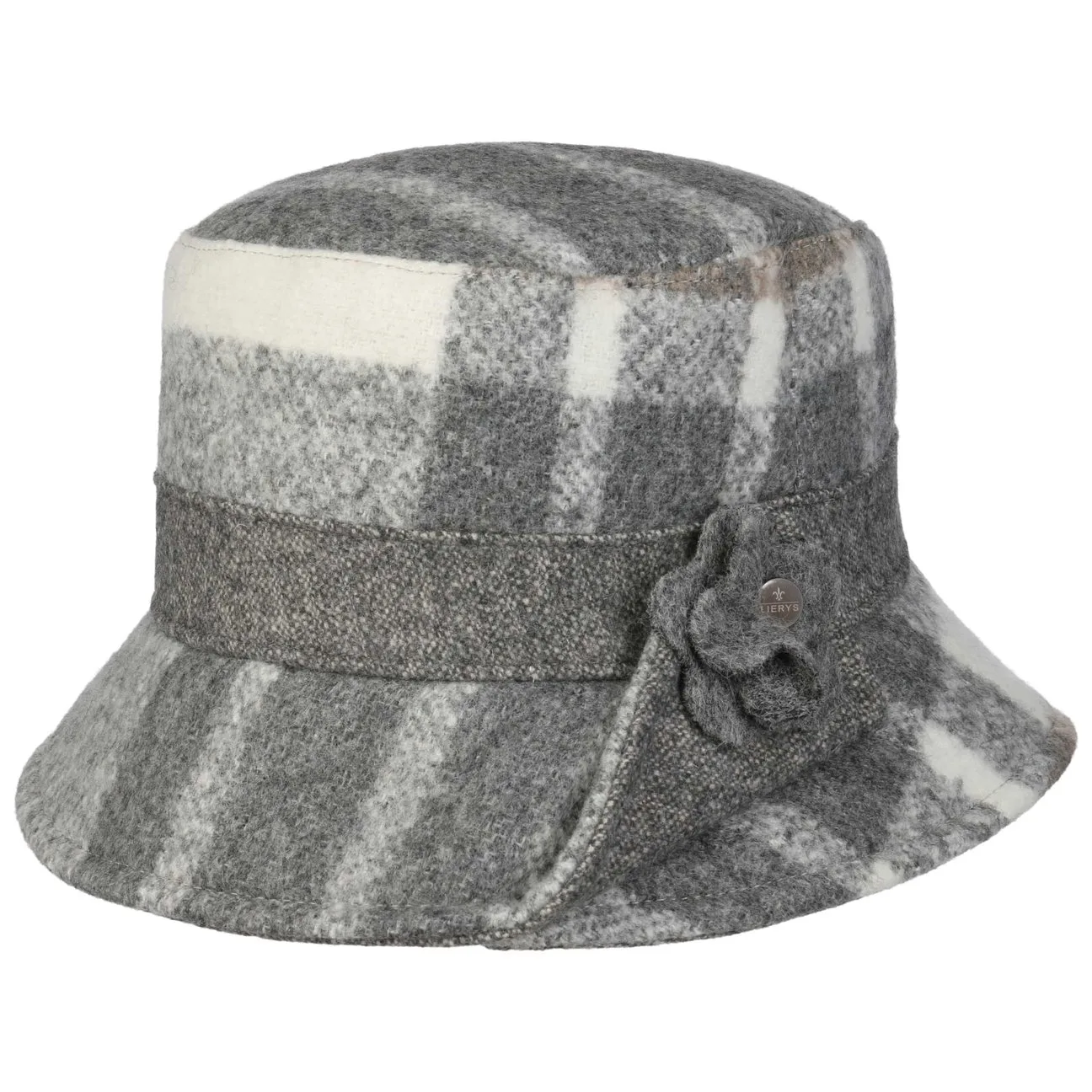 Vidtorp Check Wool Hat by - grey-beige - Damen - Size: One Size - Lierys - FashionsVida