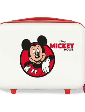 Neceser en abs mickey & minnie adaptable con capacidad de 9l en blanco - Disney - FashionsVida