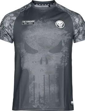 Marvel Trikot - 74 - Soccer Jersey - S bis XXL - für Männer - Größe M - schwarz - Lizenzierter Fanartikel - Männer - male - The Punisher - FashionsVida