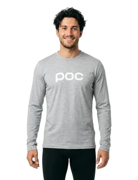 Maglietta A Maniche Lunghe Grey Melange - Poc - FashionsVida