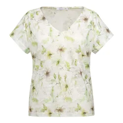 Sommer-Shirt „Leinenoptik“ gruen L Damen