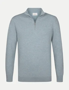 Pullover mit Reißverschluss Blau XL - Profuomo - FashionsVida
