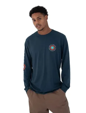 Maglietta A Maniche Lunghe Eagles High Armored Navy XL - Hurley - FashionsVida