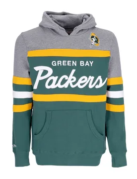 Felpa Cappuccio Uomo Nfl Headcoach Hoodie Grepac Dark Green - Mitchell & Ness - FashionsVida