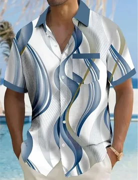 Men's Shirts And Tank Tops Color Colorful Menswear Clothing Printed Holiday Top Short Sleeves Shirt Ropa Hombre Buttons Vacation - Aliexpress - FashionsVida