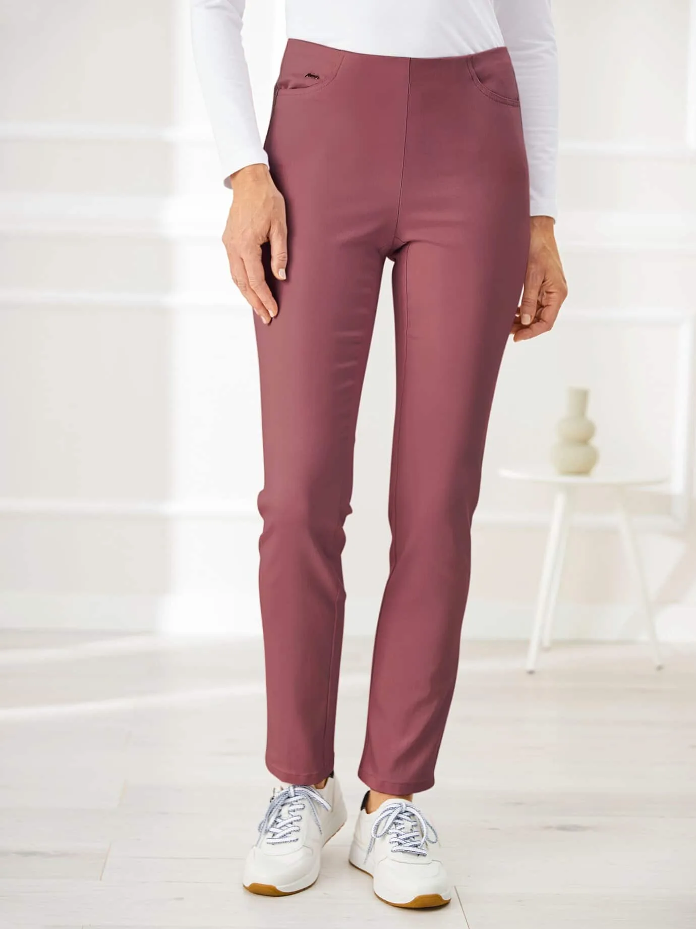 Bügelfreihose Satinstretch - Mauve - female - Size: 24 - Avena - FashionsVida