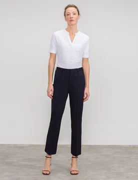 Pantalón de mujer de punto tobillero con bolsillo francés - Lasserre - FashionsVida
