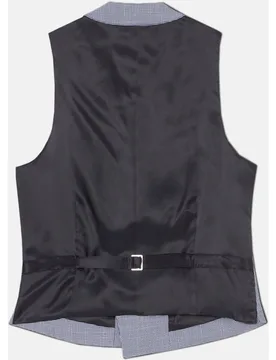 Chaleco de hombre chaqué cuello redondo pata de gallo - Silbon - FashionsVida