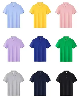 High-quality Polo Shirt, Soft and Breathable, Made of Ice Silk, Cotton 200g, Anti-wrinkle, Pure Color, Collarless, Short-sleeved - Aliexpress - FashionsVida