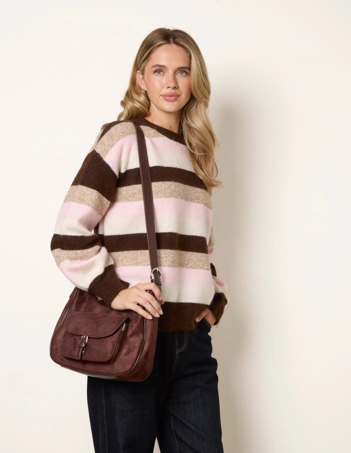 Stripe Jumper - ONE / CHOCOLATE - female - Blue Vanilla - FashionsVida