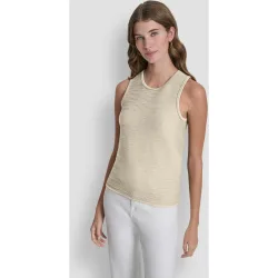DKNY - Top acanalado de mujer
