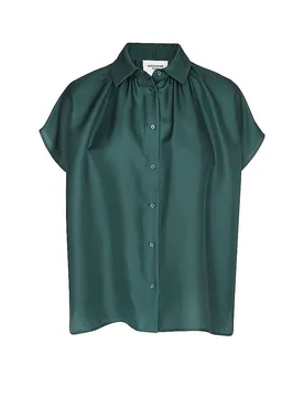 Camicetta in seta verde scuro 34 - Max Mara - FashionsVida