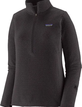Polaire technique demi-zippée - W's R1 Air Zip Neck Black - Taille M - Noir - Patagonia - FashionsVida