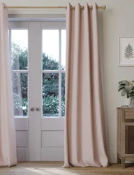 Brushed Eyelet Blackout Thermal Curtains Blush