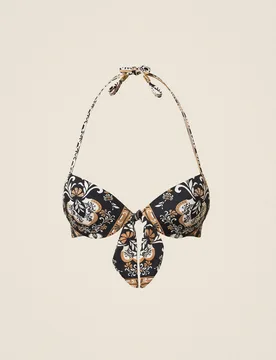 Haut de maillot de bain push-up avec imprimé et strass - TWINSET - FashionsVida
