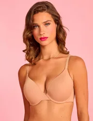 Wired Microfibre T-Shirt Push-Up Bra (B-DD) Beige female